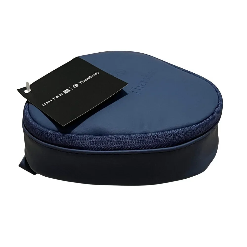 NEW, SEALED United Airlines Polaris Class Navy Blue Therabody Amenity Kit
